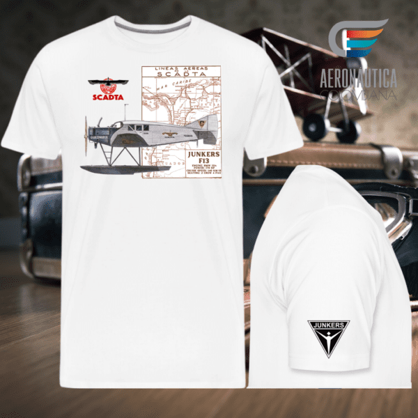 Camiseta con Diseño del Avión Junkers 52 de SCADTA