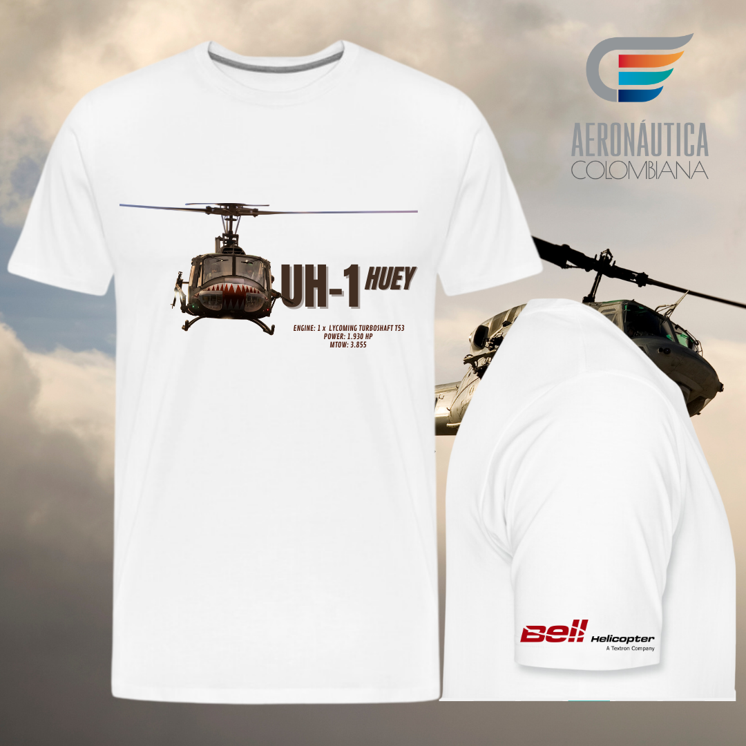 Camiseta con Diseño de Helicóptero Bell Huey