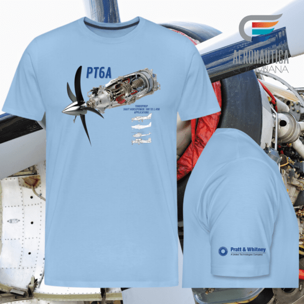 Camiseta con Diseño del Motor Pratt and Whitney PT6