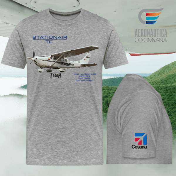 Camiseta con Diseño del Avión Cessna 206 Stationair