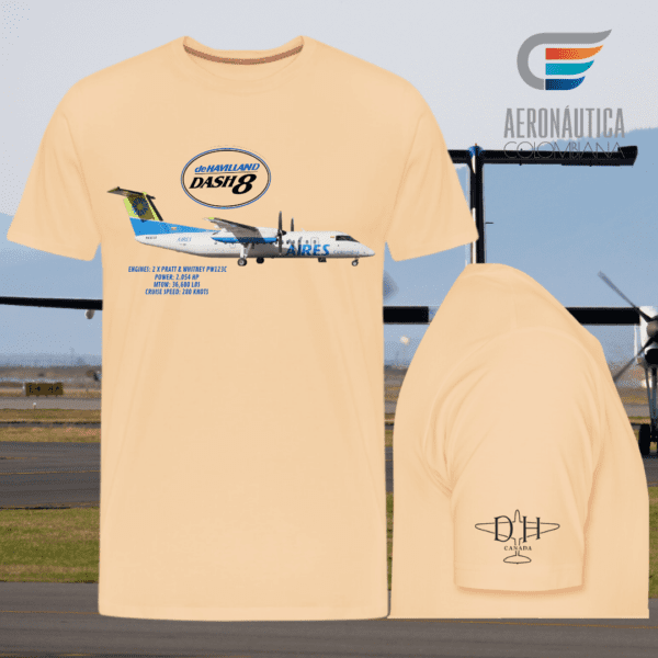 Camiseta con Diseño del Avión Dash 8