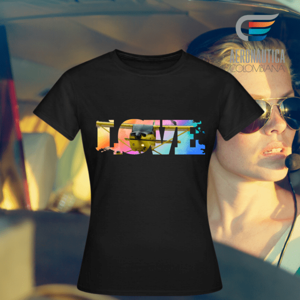 Camiseta para Mujer Love Avión