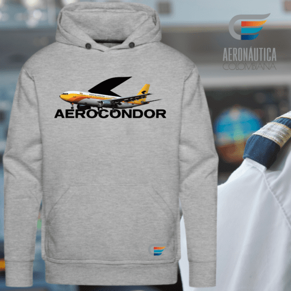 Hoodie con Diseño del Avión Airbus A300 de Aerolínea AeroCondor