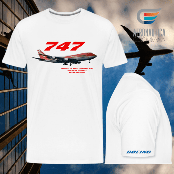 camiseta avion boeing 747 aerolinea avianca