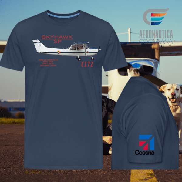 Camiseta con Diseño del Avión Cessna 172 Skyhawk